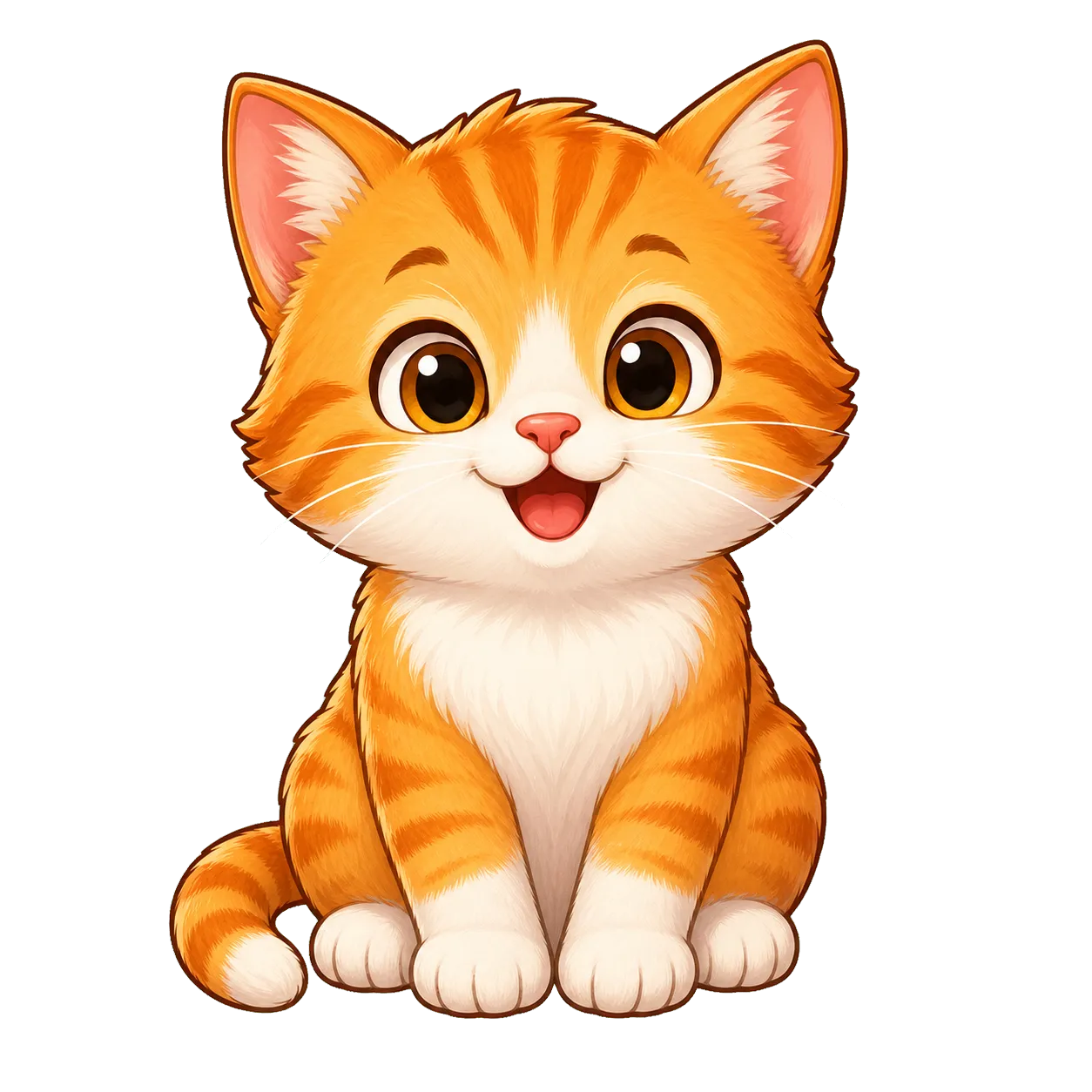 等待吃饭的橘猫