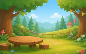 森林里的动物早餐桌